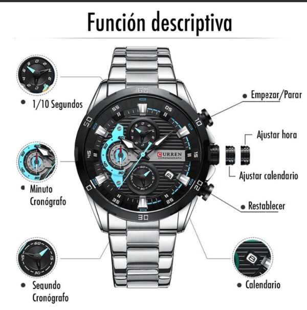 Reloj Curren 8402 Plateado