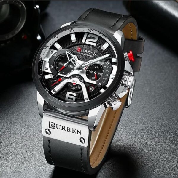 Reloj Curren 8329 Negro Plateado