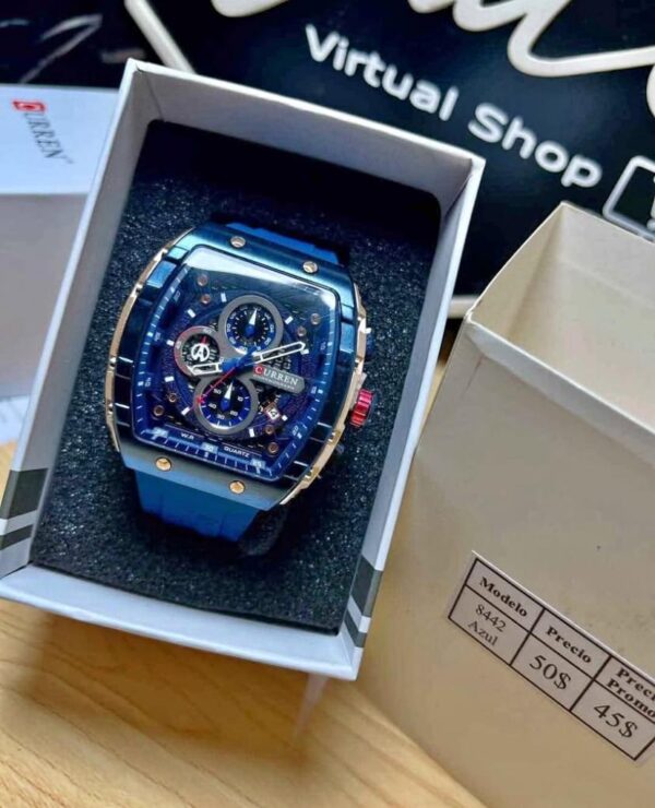 Reloj Curren 8442 Silicona Azul