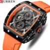 Reloj Curren 8442 Silicona Naranja