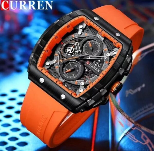 Reloj Curren 8442 Silicona Naranja