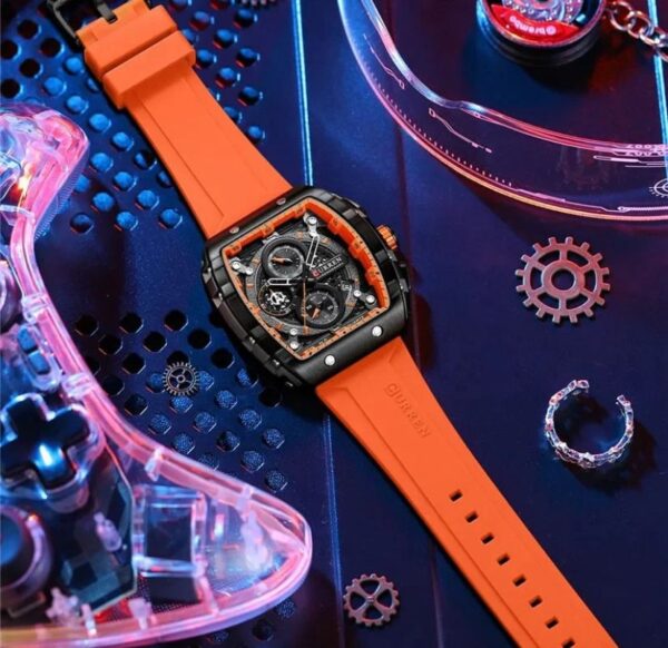 Reloj Curren 8442 Silicona Naranja