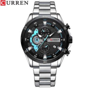 Reloj Curren Original 8402 Plateado Para Hombre