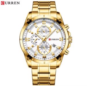 Reloj Curren Original 8360 Dorado Acero Para Hombre