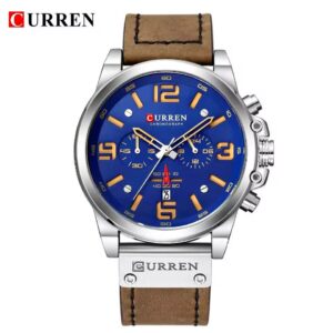 Reloj Curren 8314 Marrón Fondo Azul