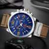 Reloj Curren 8314 Marrón Fondo Azul