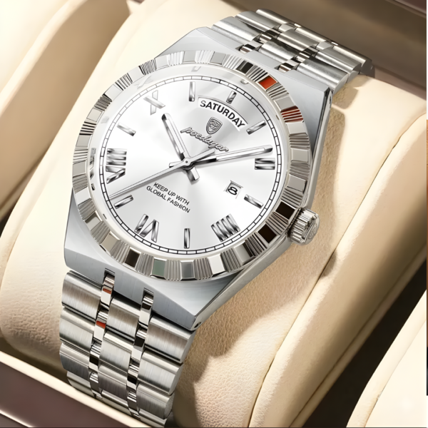 D_NQ_NP_2X_763980-CBT110030387054_042026-F Reloj Poedagar Original Plata en acero para hombre