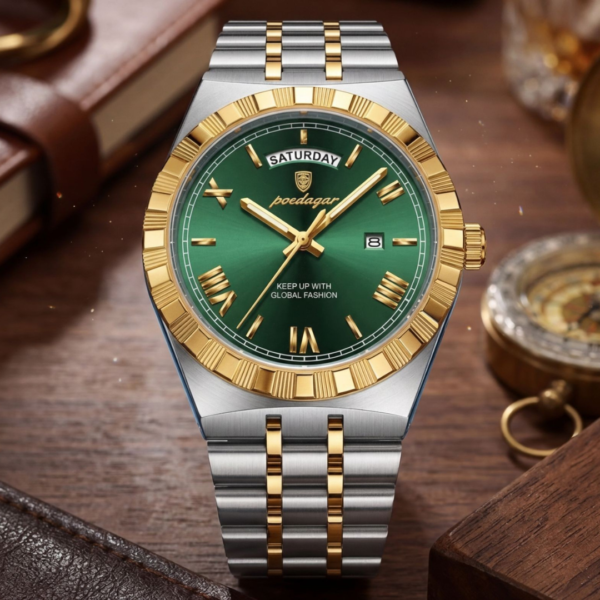Diseño sin título (20) Reloj Poedagar Original Bicolor en acero para hombre