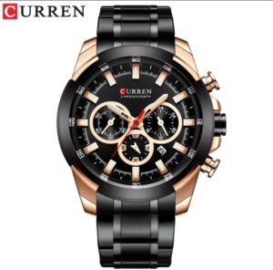 Reloj Curren Original 8361 Negro En Acero Para Hombre