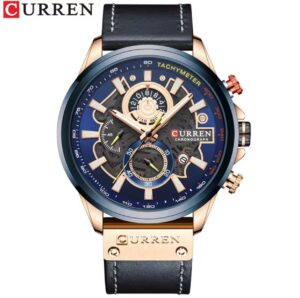 Curren Original 8380 Azul En Cuero Para Hombre